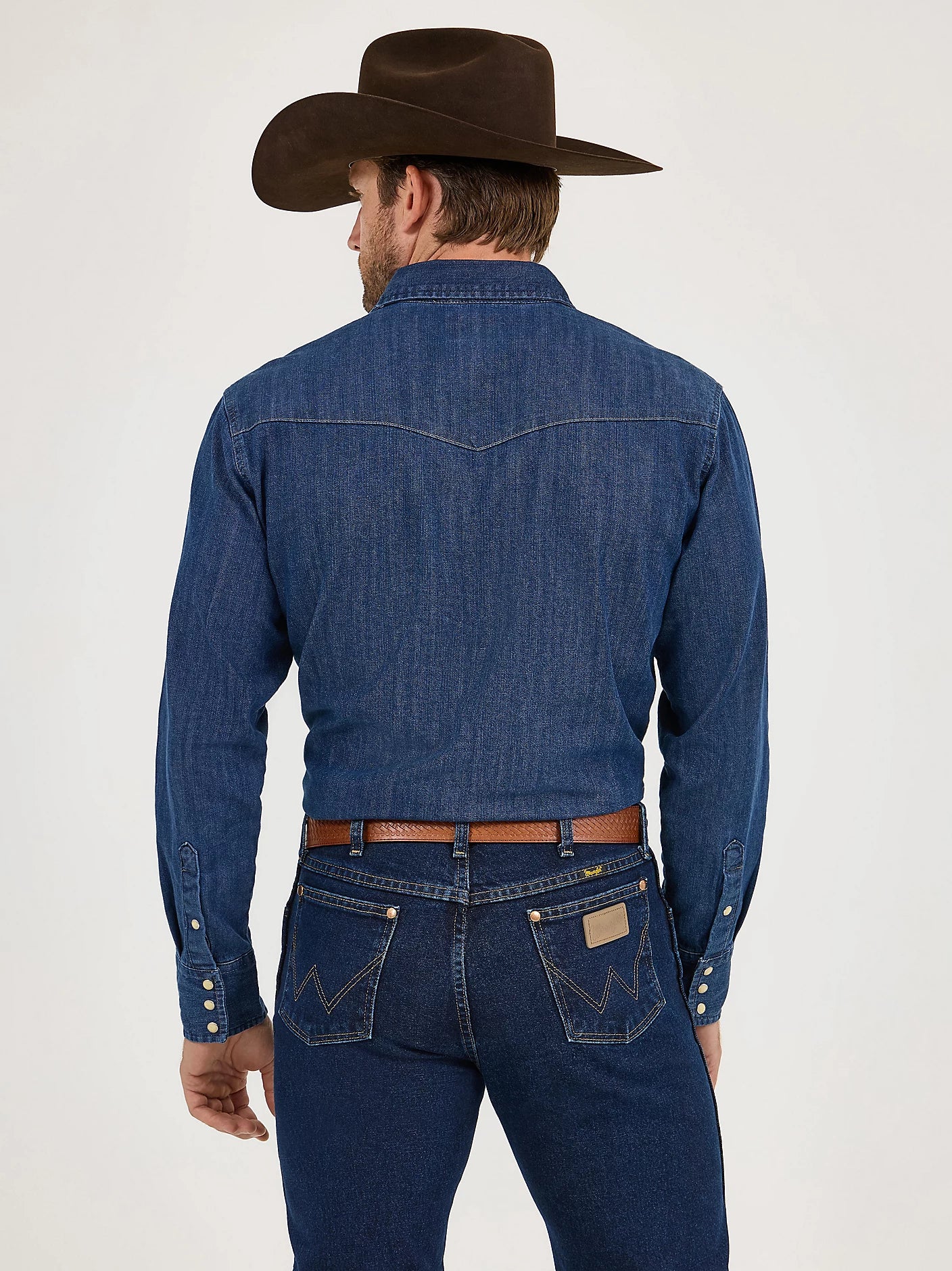 Cowboy Cut® Long Sleeve Western Denim Snap Work Shirt