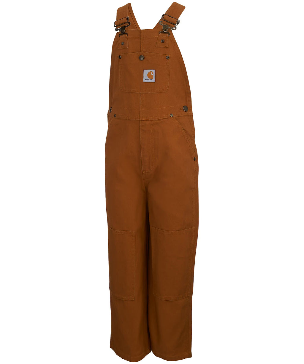 Unisex Loose Fit Canvas Bib Overalls - Kids